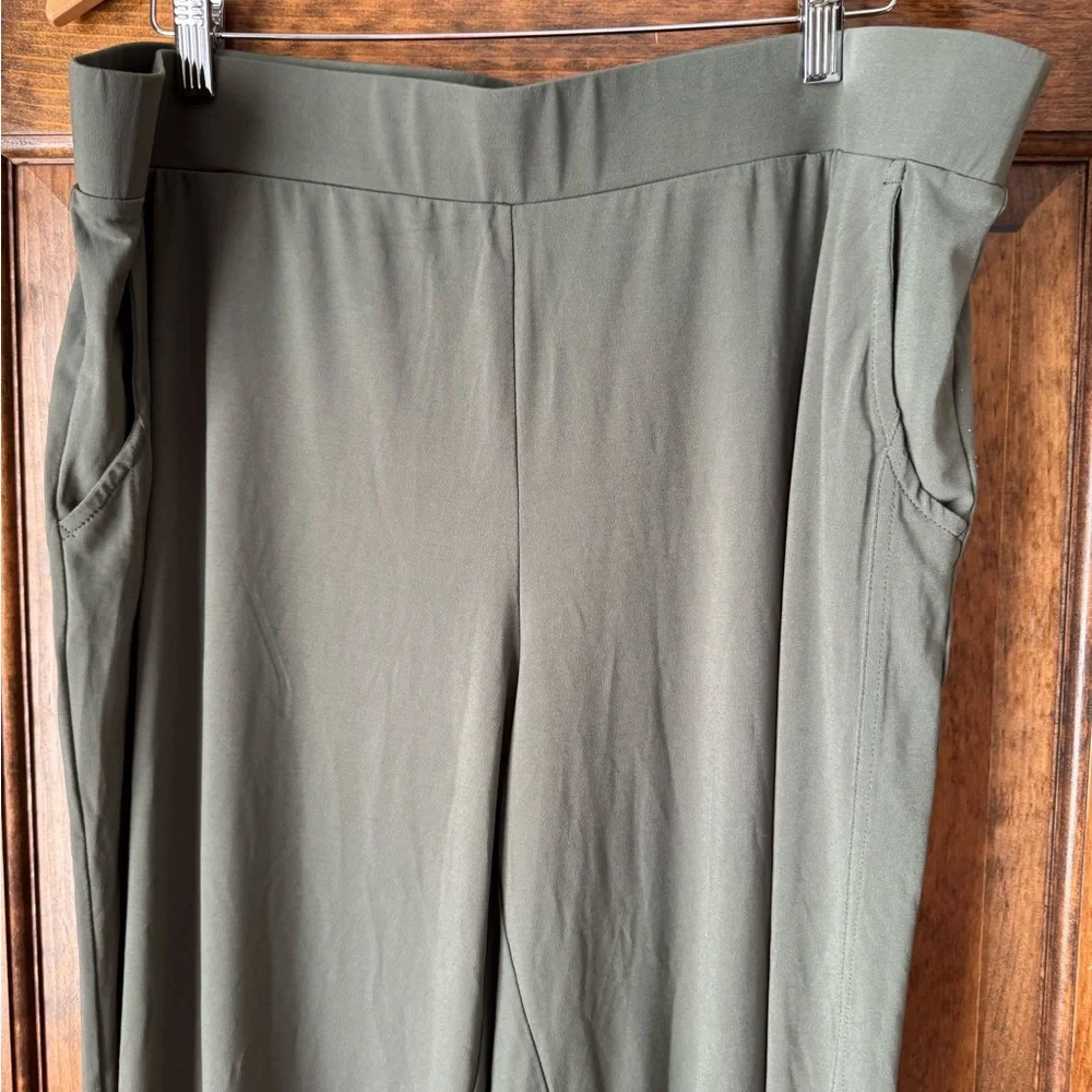 Lisa Rinna Collection Olive Green Jogger Pull-On Dress Pants X-Large